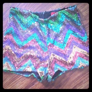 Colorful sequins shorts